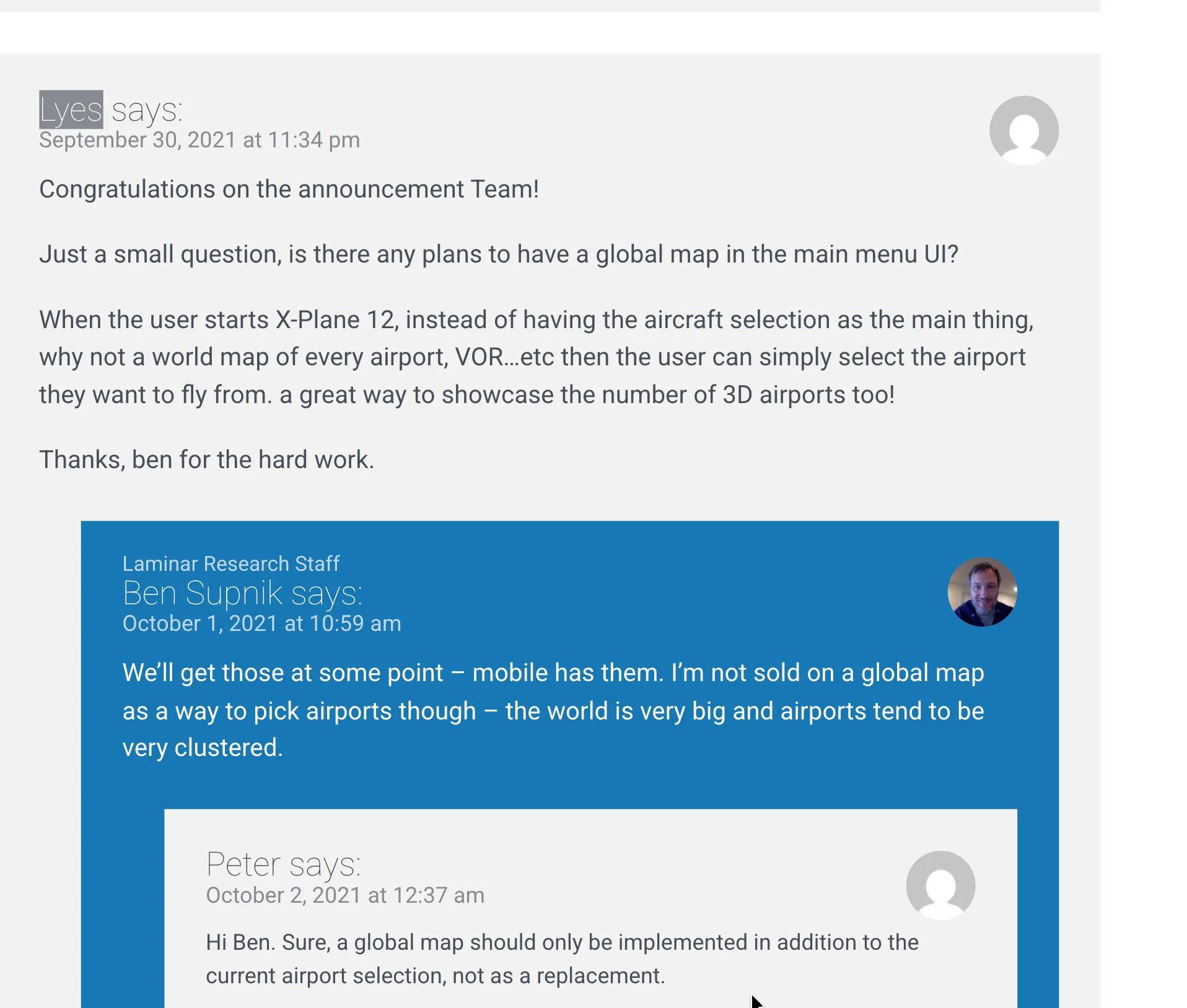 The forum exchange that started it all