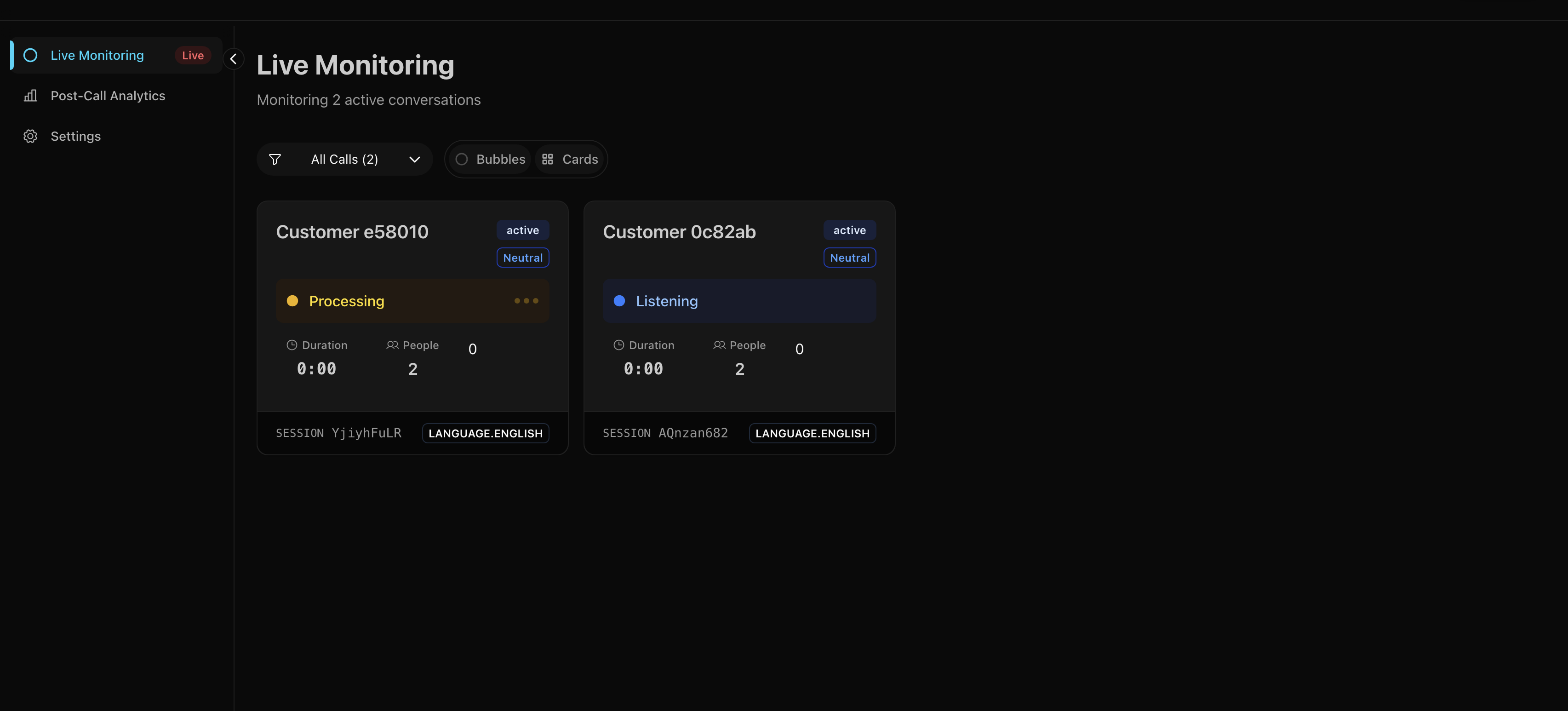 Traditional card grid view for when you want details without the fancy graphics.