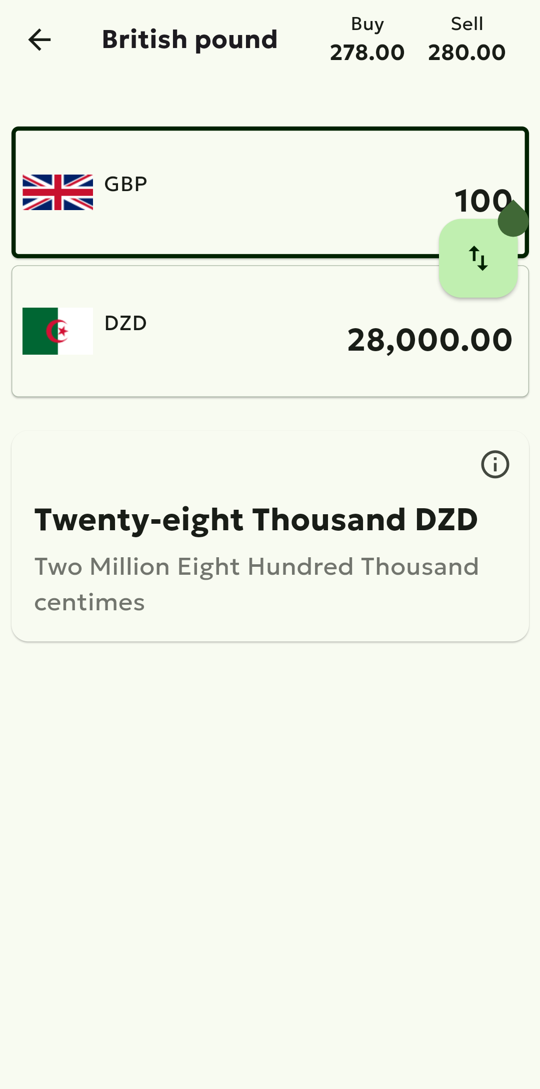 Currency converter with live parallel market rates